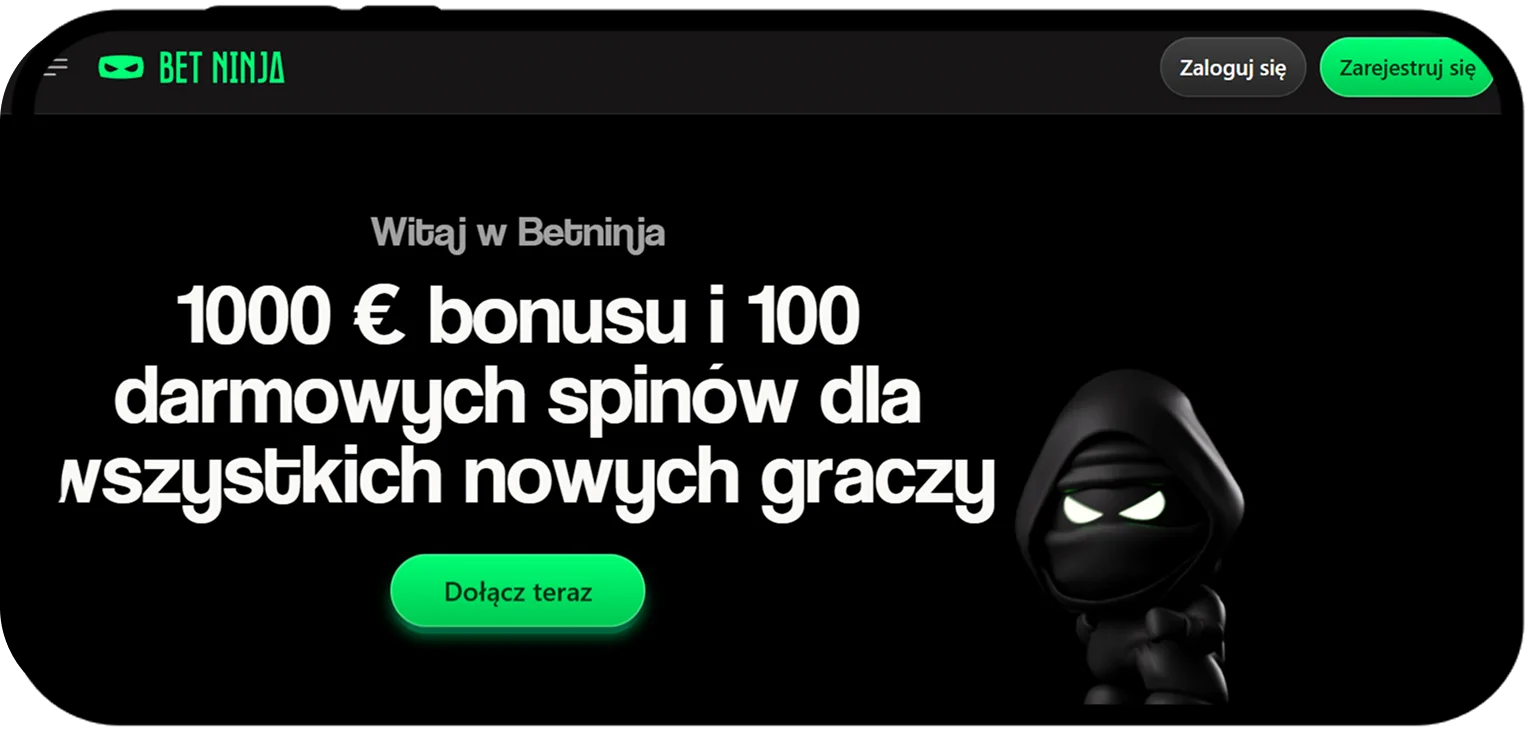 BetNinja - Dobre Kasyno Online z Pakietem do 1 000 EUR i Wagering 30x