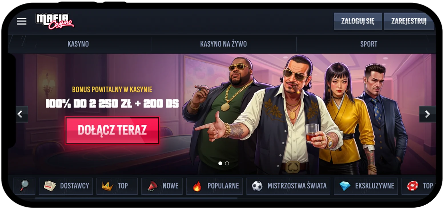 MafiaCasino - Kasyna Online z Pełnym Sportsbook i 4 000+ Gier
